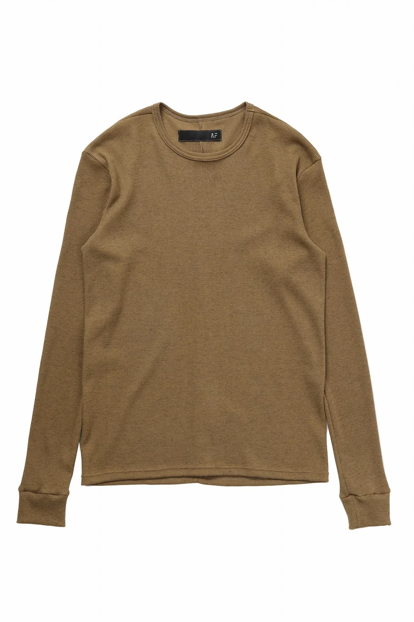 A.F ARTEFACT REGULAR FIT TOP / WAFFLE KNIT JERSEY (RAW UMBER) - Image 2