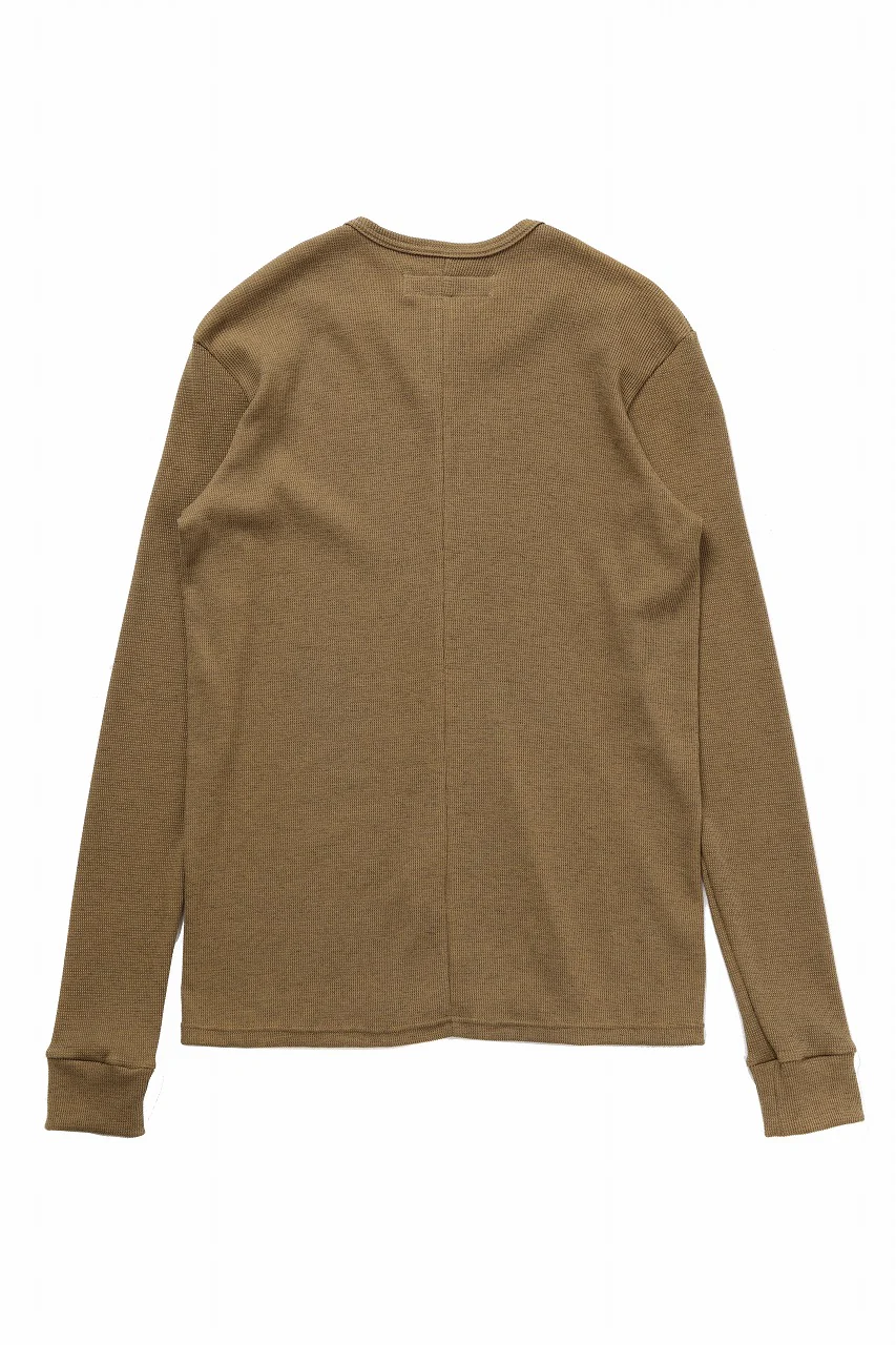 A.F ARTEFACT REGULAR FIT TOP / WAFFLE KNIT JERSEY (RAW UMBER) - Image 4