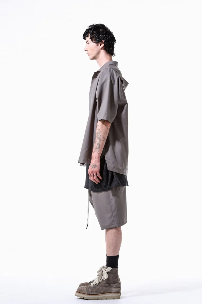 A.F ARTEFACT RESORT SHIRT / TROPICAL WOOL (GREY) - Image 20