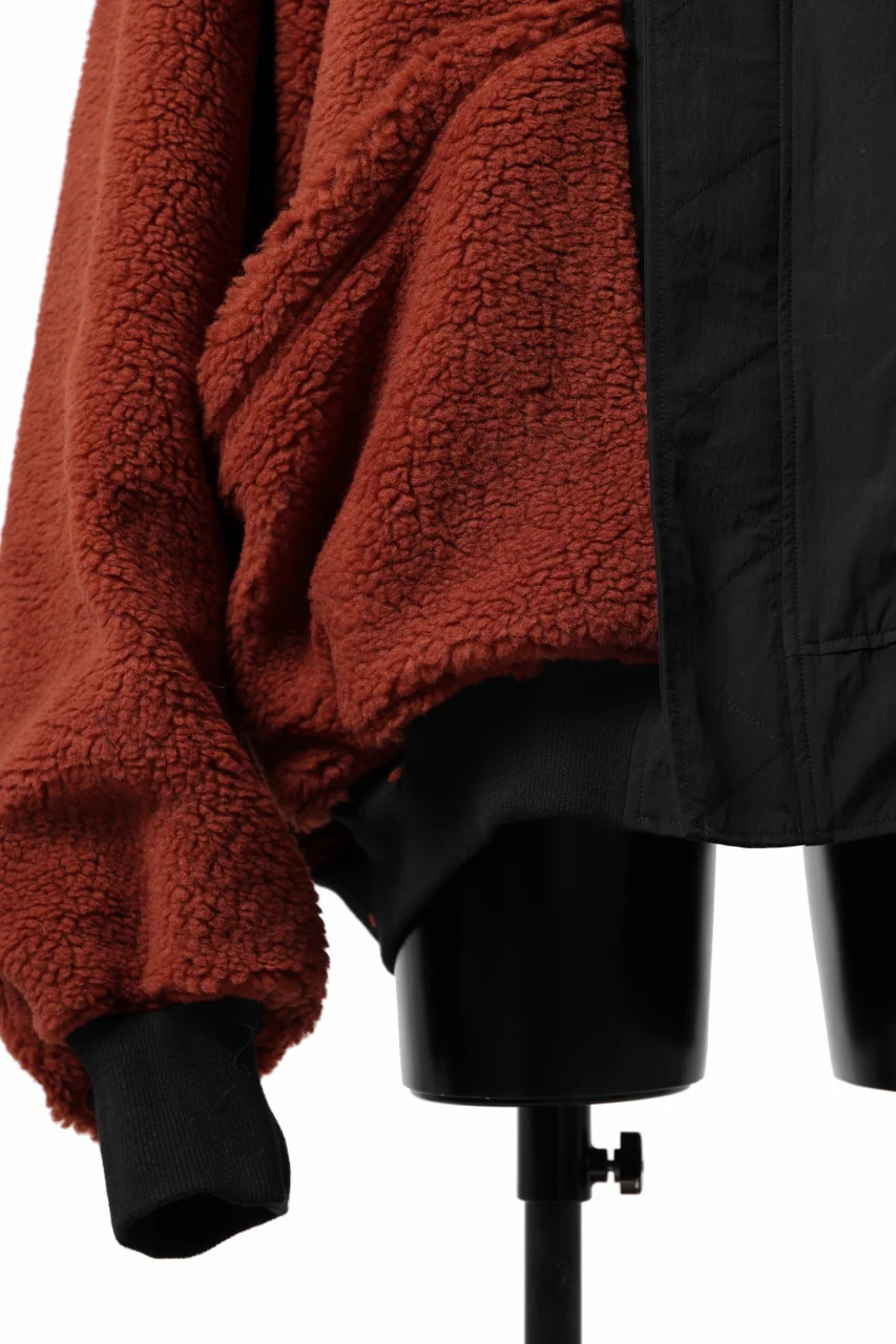 A.F ARTEFACT REVERSIBLE "BOMBER" MA-1 JACKET (BLACK x DARK ORANGE) - Image 25