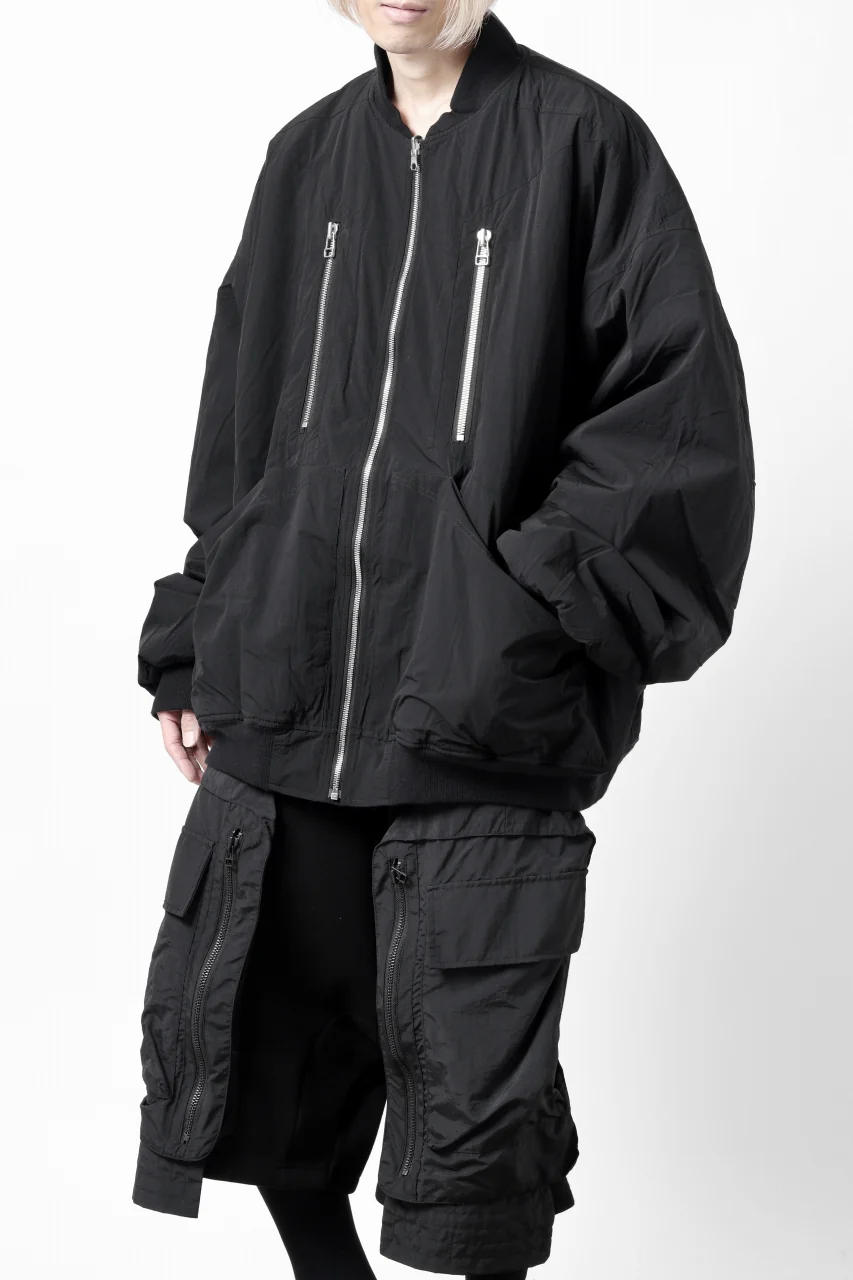 A.F ARTEFACT REVERSIBLE "BOMBER" MA-1 JACKET (BLACK x DARK ORANGE) - Image 3