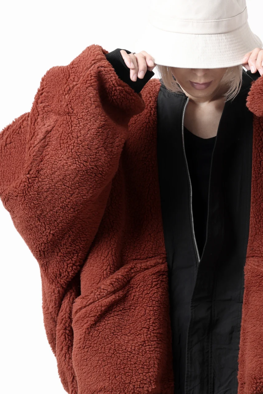 A.F ARTEFACT REVERSIBLE "BOMBER" MA-1 JACKET (BLACK x DARK ORANGE) - Image 52