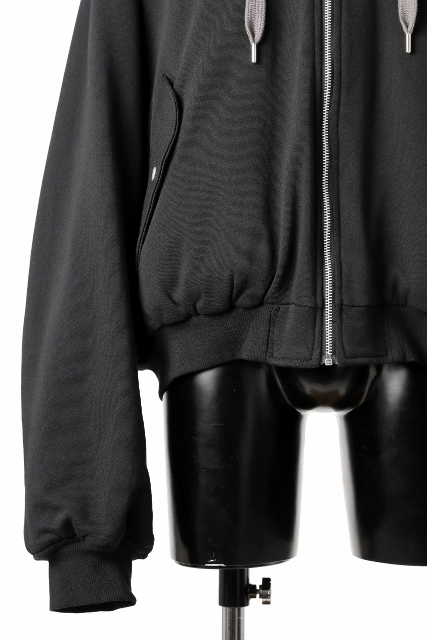 A.F ARTEFACT REVERSIBLE MA-1 HOODIE BLOUSON / COTTON-TERRY (BLACK) - Image 10