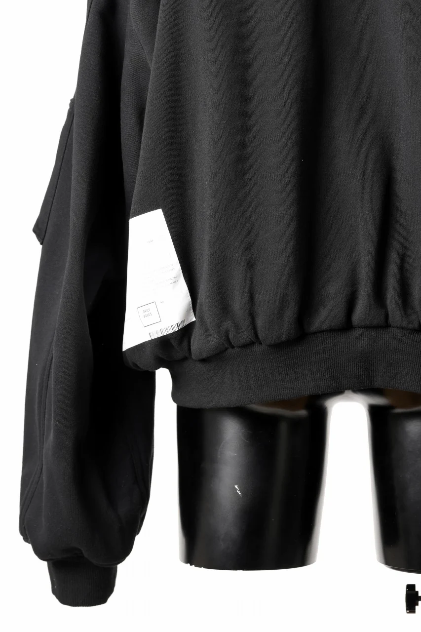 A.F ARTEFACT REVERSIBLE MA-1 HOODIE BLOUSON / COTTON-TERRY (BLACK) - Image 15