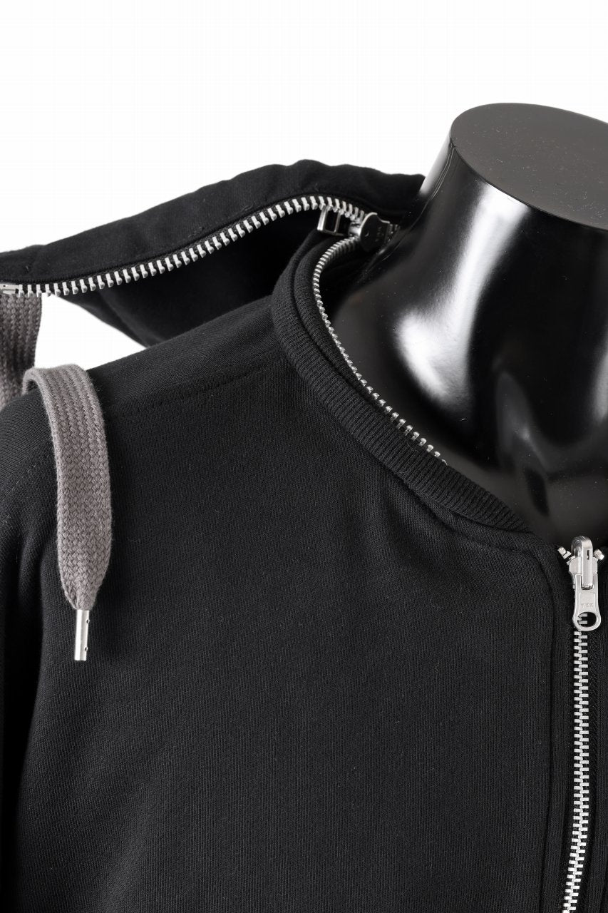 A.F ARTEFACT REVERSIBLE MA-1 HOODIE BLOUSON / COTTON-TERRY (BLACK) - Image 16