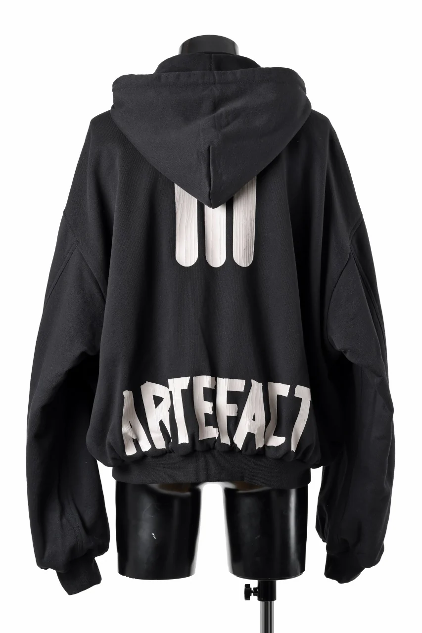 A.F ARTEFACT REVERSIBLE MA-1 HOODIE BLOUSON / COTTON-TERRY (BLACK) - Image 20