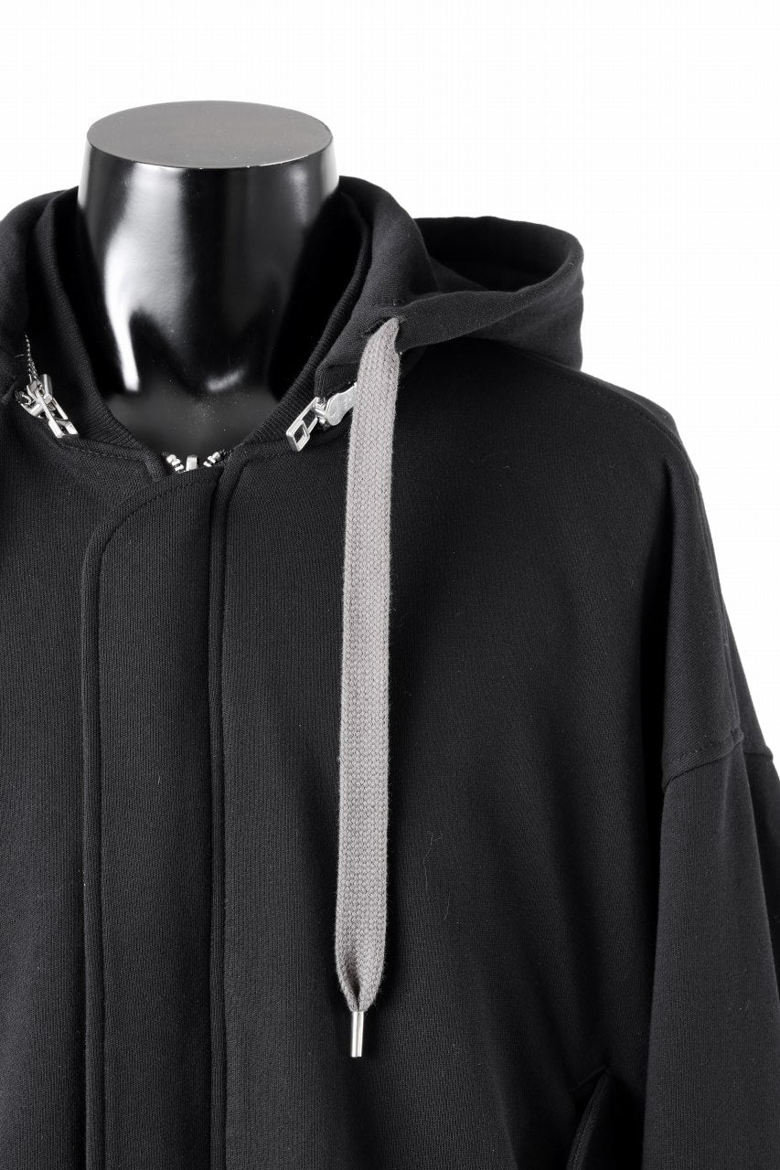 A.F ARTEFACT REVERSIBLE MA-1 HOODIE BLOUSON / COTTON-TERRY (BLACK) - Image 21