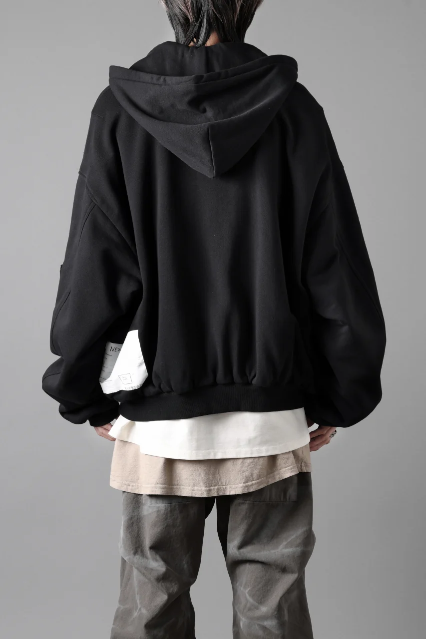 A.F ARTEFACT REVERSIBLE MA-1 HOODIE BLOUSON / COTTON-TERRY (BLACK) - Image 29