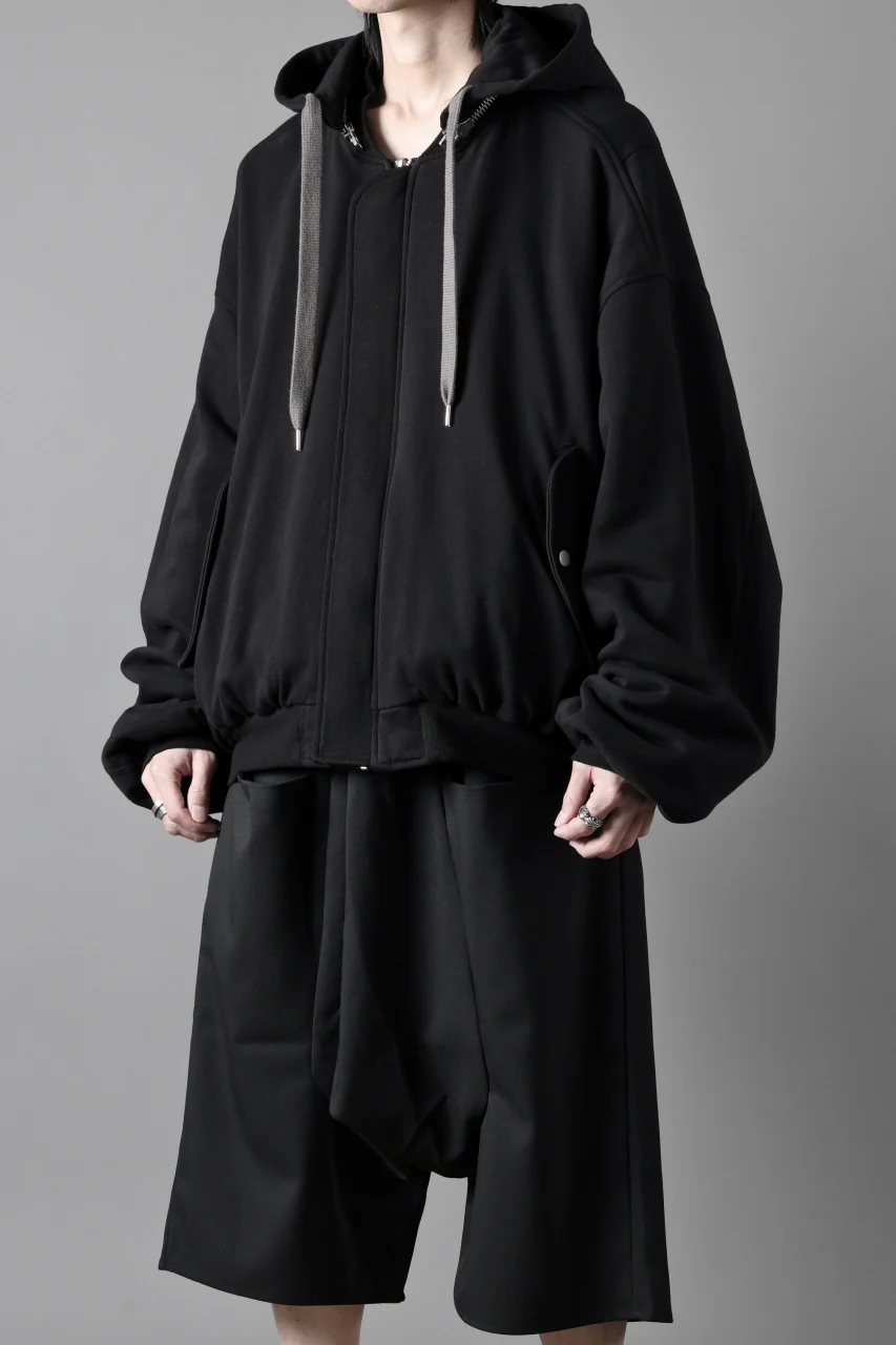 A.F ARTEFACT REVERSIBLE MA-1 HOODIE BLOUSON / COTTON-TERRY (BLACK) - Image 30