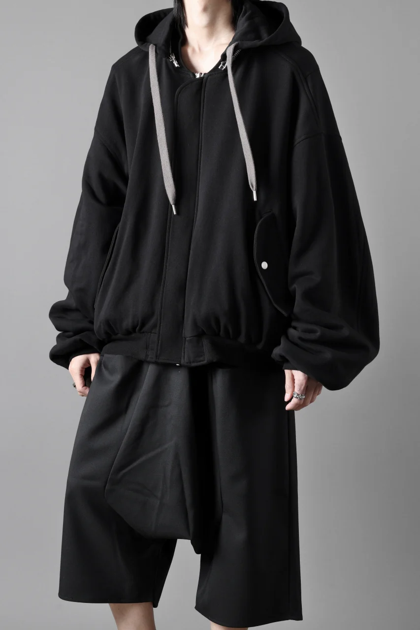 A.F ARTEFACT REVERSIBLE MA-1 HOODIE BLOUSON / COTTON-TERRY (BLACK) - Image 32