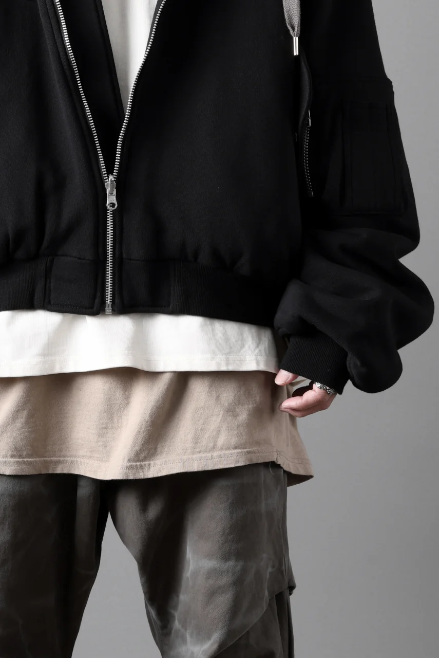 A.F ARTEFACT REVERSIBLE MA-1 HOODIE BLOUSON / COTTON-TERRY (BLACK) - Image 33