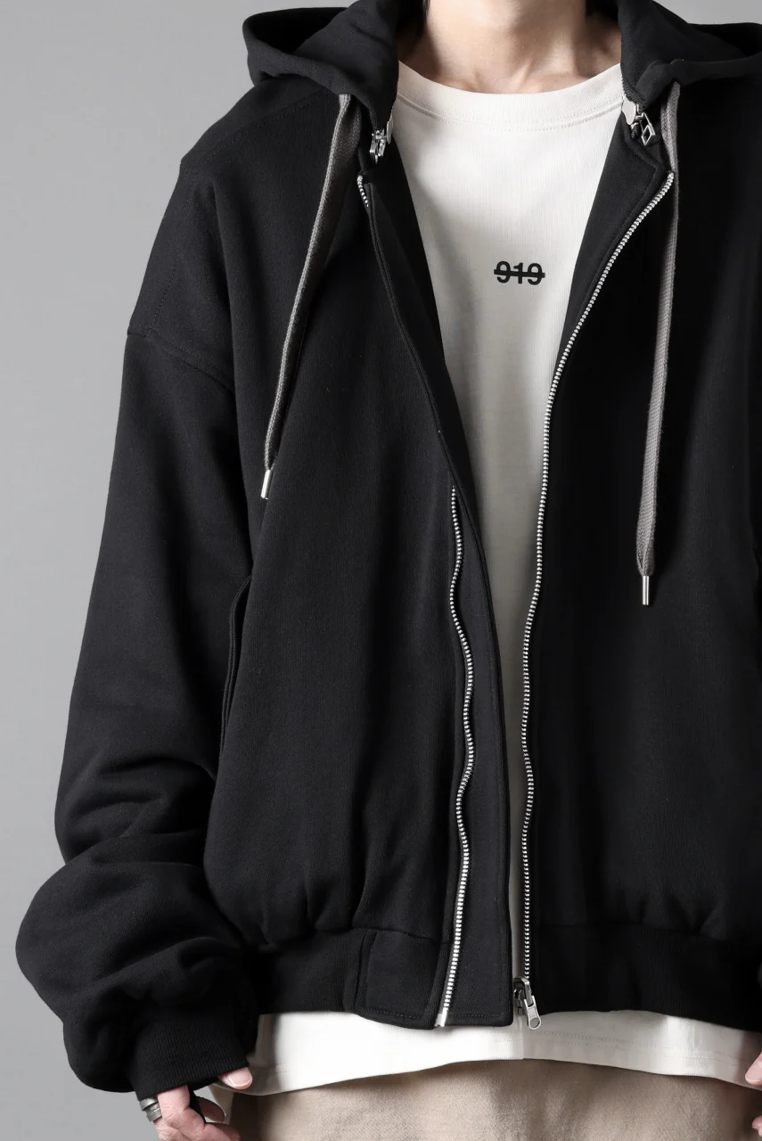 A.F ARTEFACT REVERSIBLE MA-1 HOODIE BLOUSON / COTTON-TERRY (BLACK) - Image 35