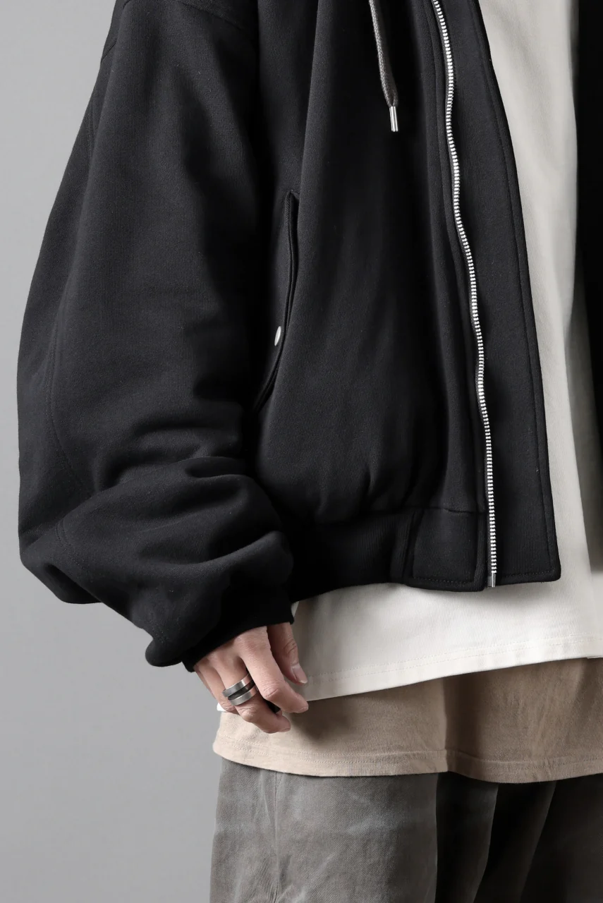 A.F ARTEFACT REVERSIBLE MA-1 HOODIE BLOUSON / COTTON-TERRY (BLACK) - Image 38
