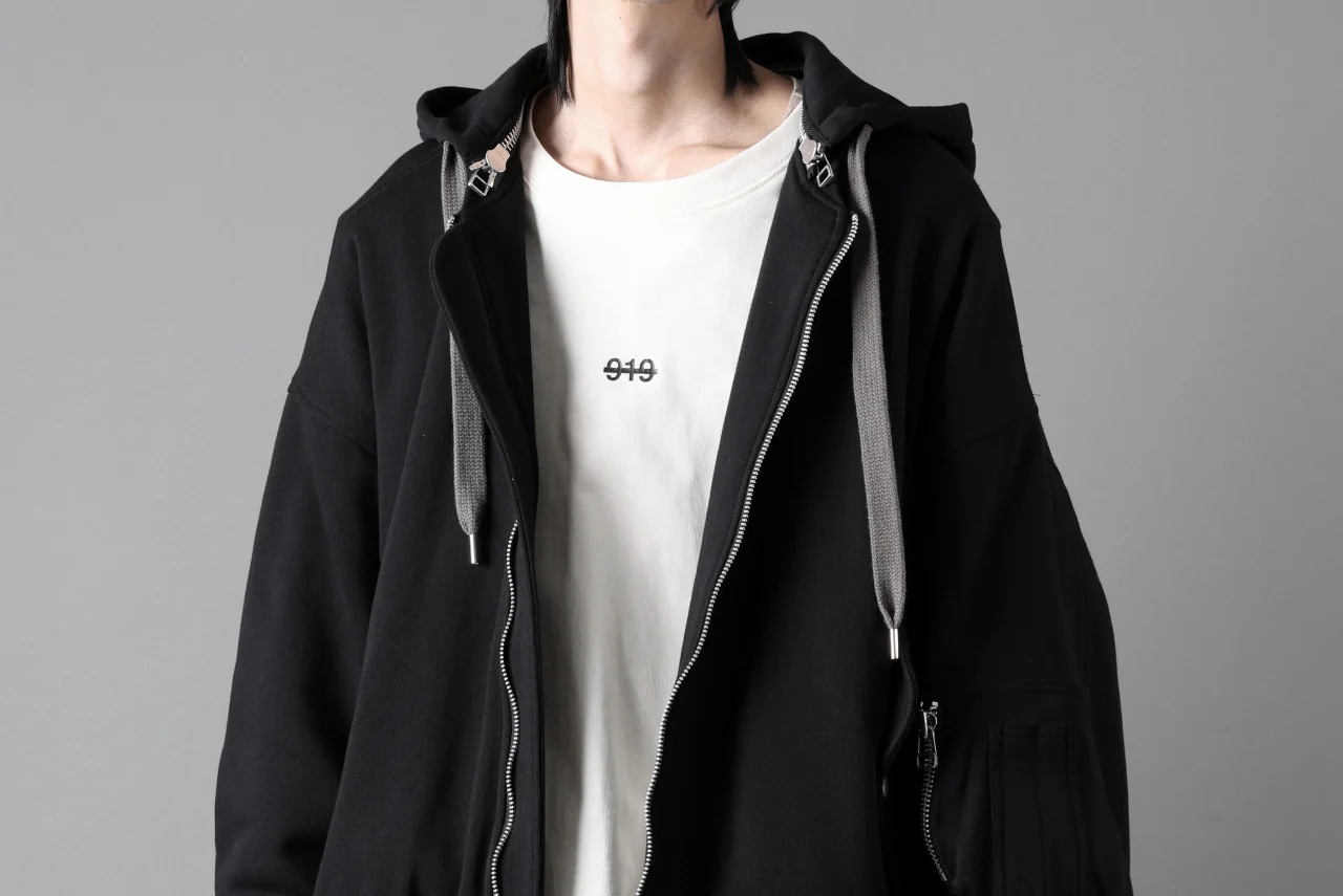 A.F ARTEFACT REVERSIBLE MA-1 HOODIE BLOUSON / COTTON-TERRY (BLACK) - Image 40