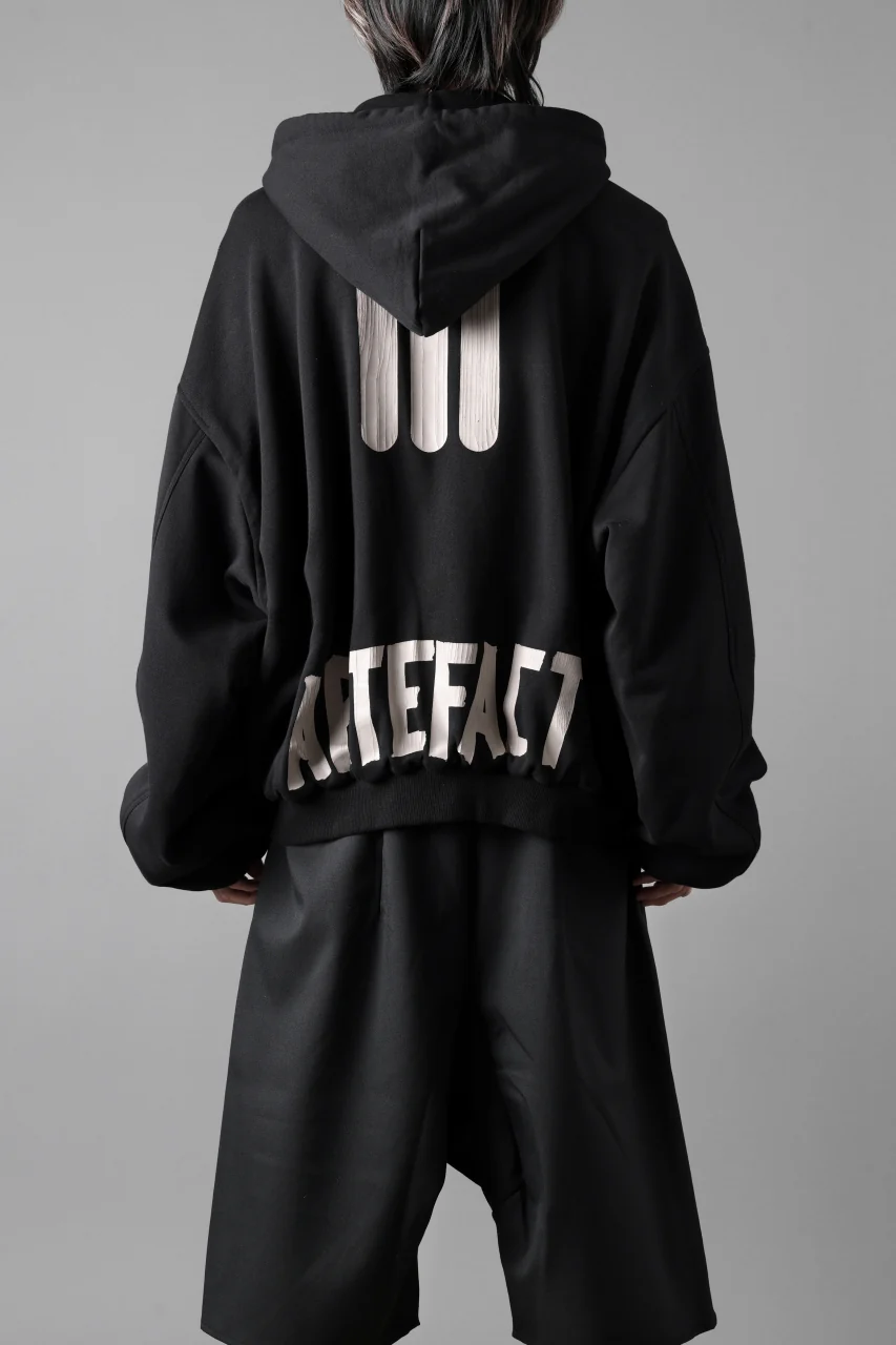 A.F ARTEFACT REVERSIBLE MA-1 HOODIE BLOUSON / COTTON-TERRY (BLACK) - Image 5