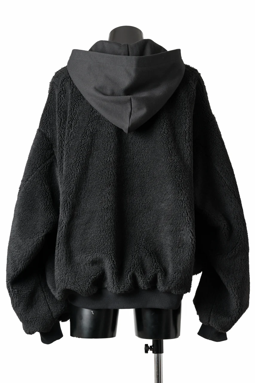 A.F ARTEFACT REVERSIBLE TEDDY BOMBER JACKET (BLACK) - Image 4