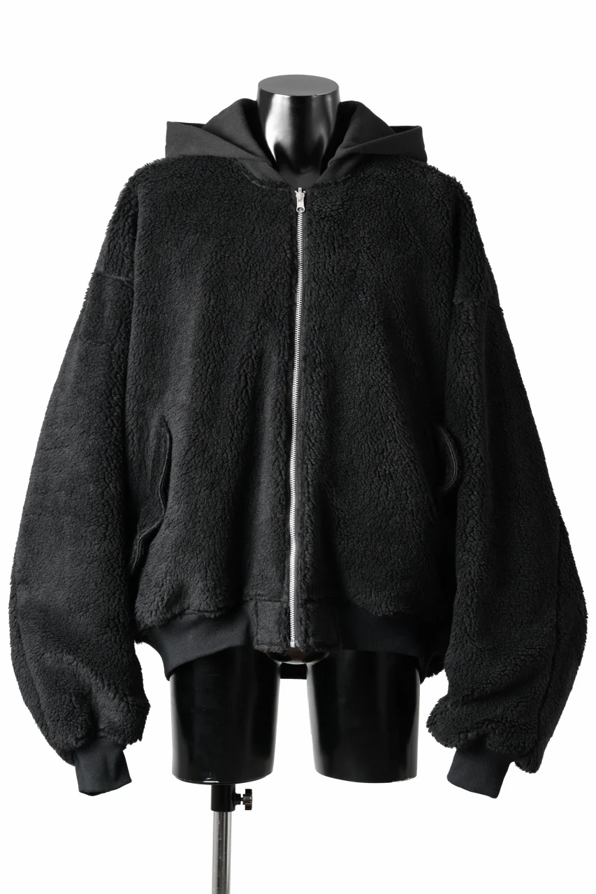 A.F ARTEFACT REVERSIBLE TEDDY BOMBER JACKET (BLACK) - Image 5