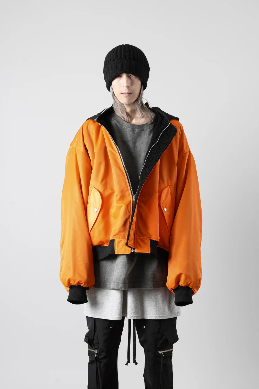 A.F ARTEFACT REVERSIBLE TEDDY BOMBER JACKET (BLACK) - Image 51