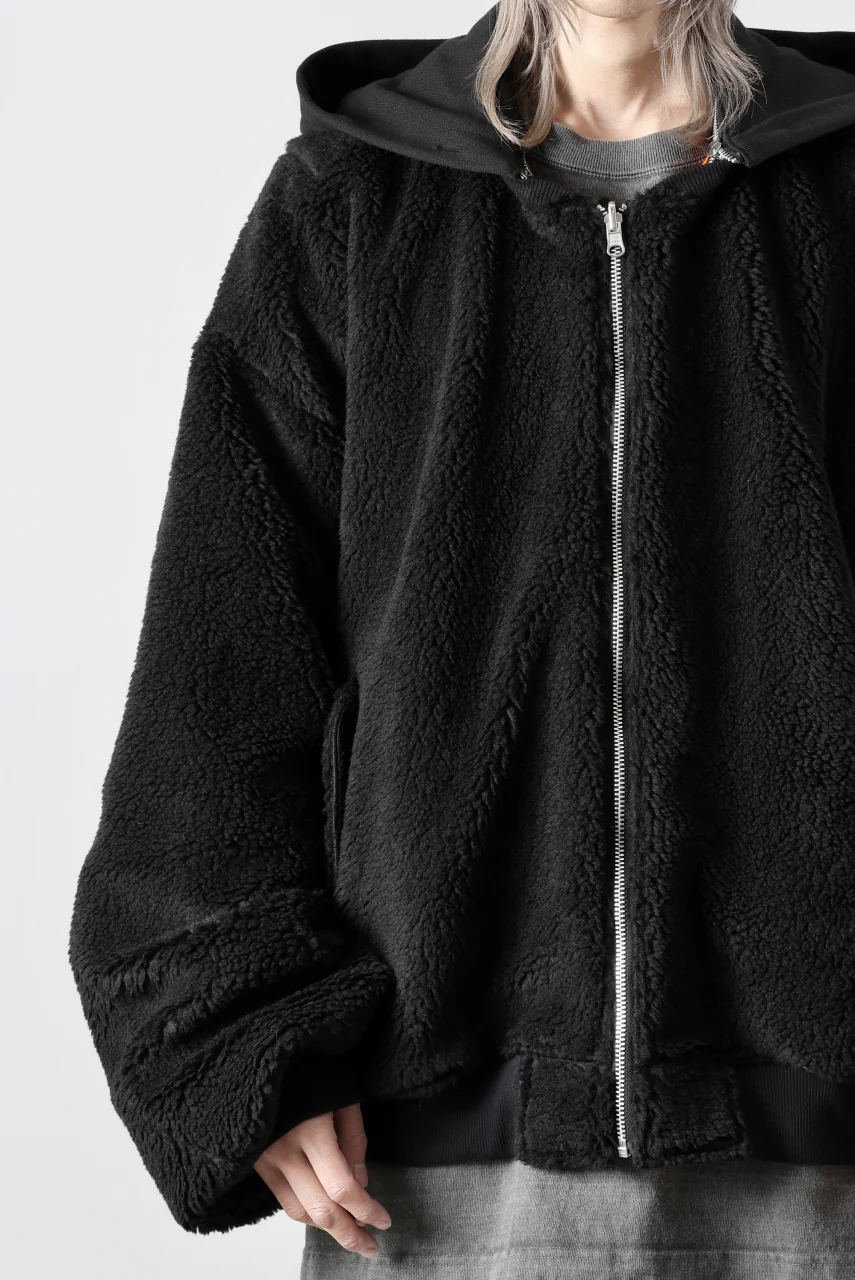A.F ARTEFACT REVERSIBLE TEDDY BOMBER JACKET (BLACK) - Image 57