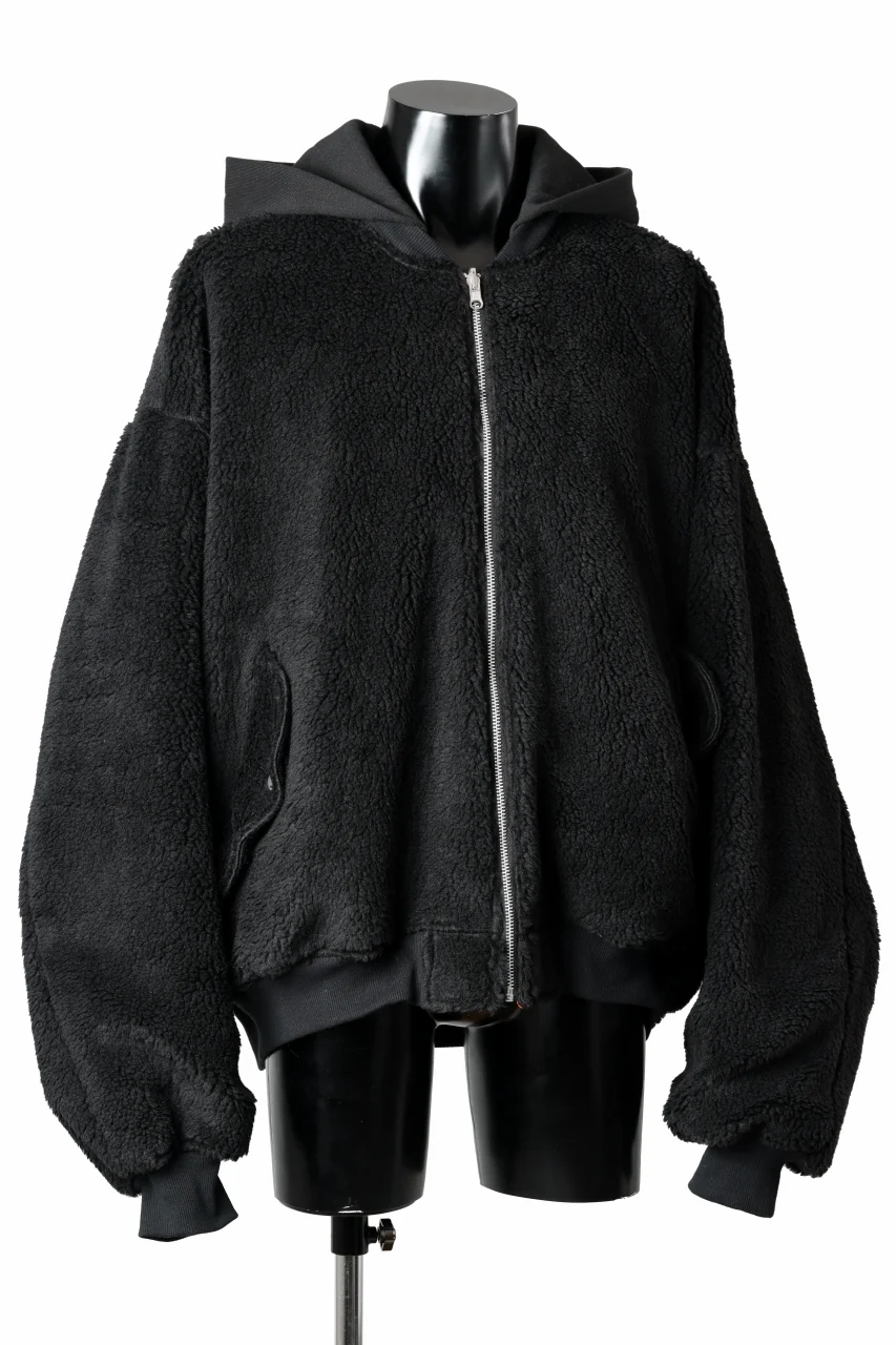 A.F ARTEFACT REVERSIBLE TEDDY BOMBER JACKET (BLACK) - Image 6
