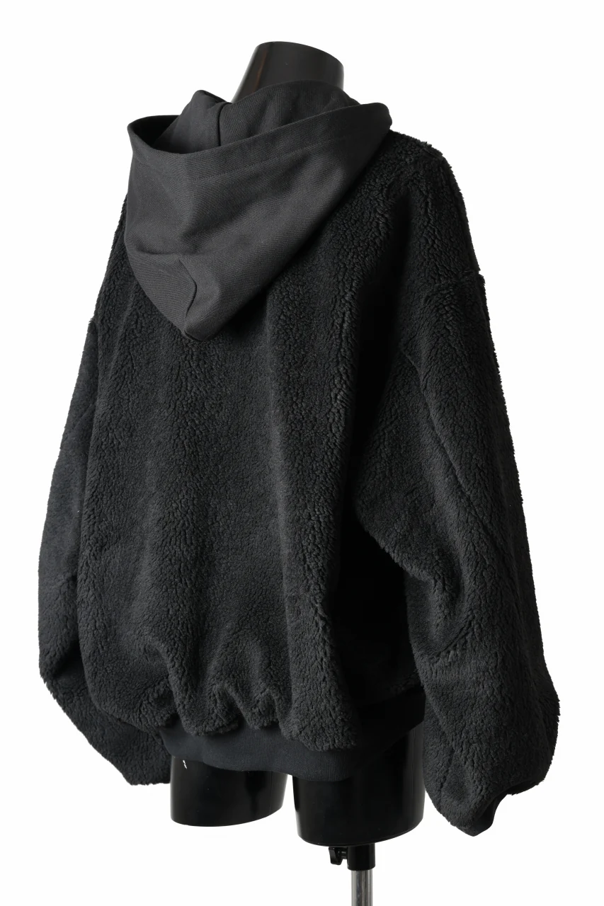 A.F ARTEFACT REVERSIBLE TEDDY BOMBER JACKET (BLACK) - Image 7
