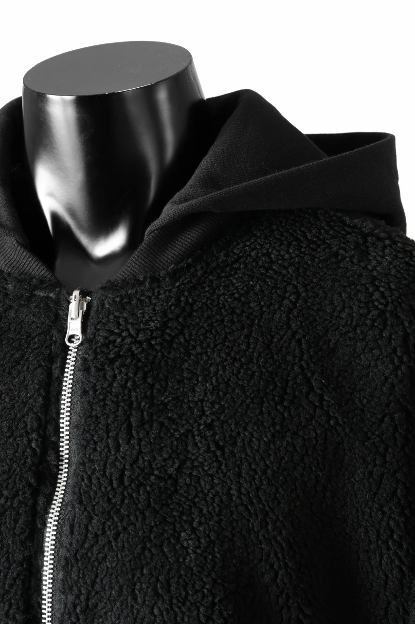 A.F ARTEFACT REVERSIBLE TEDDY BOMBER JACKET (BLACK) - Image 8