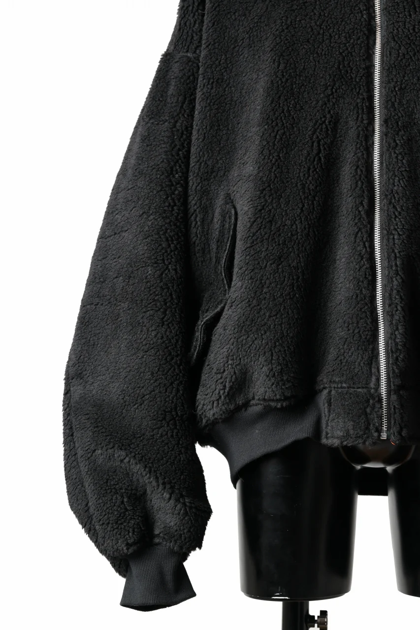 A.F ARTEFACT REVERSIBLE TEDDY BOMBER JACKET (BLACK) - Image 9