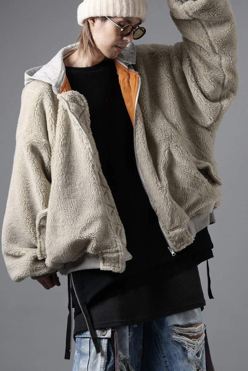 A.F ARTEFACT REVERSIBLE TEDDY BOMBER JACKET (IVORY) - Image 20