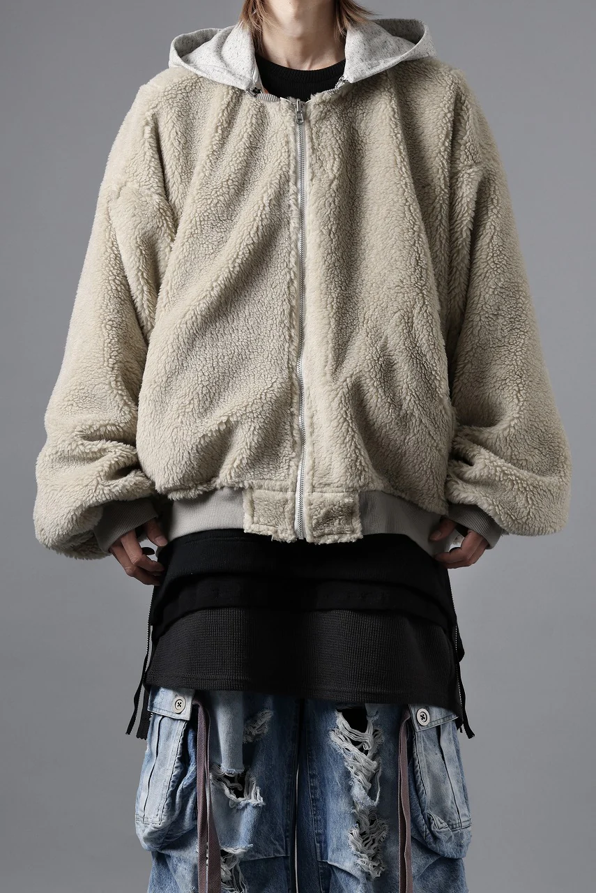 A.F ARTEFACT REVERSIBLE TEDDY BOMBER JACKET (IVORY) - Image 21