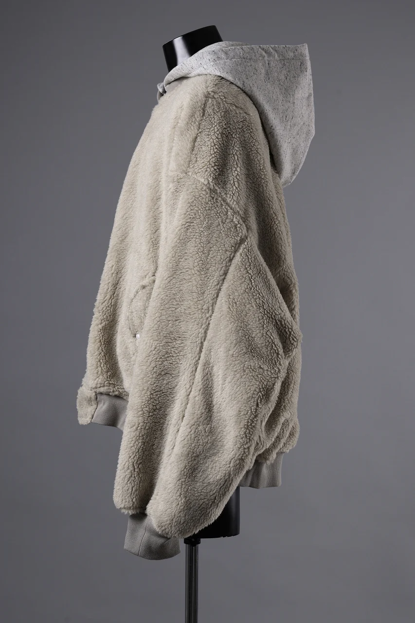 A.F ARTEFACT REVERSIBLE TEDDY BOMBER JACKET (IVORY) - Image 3
