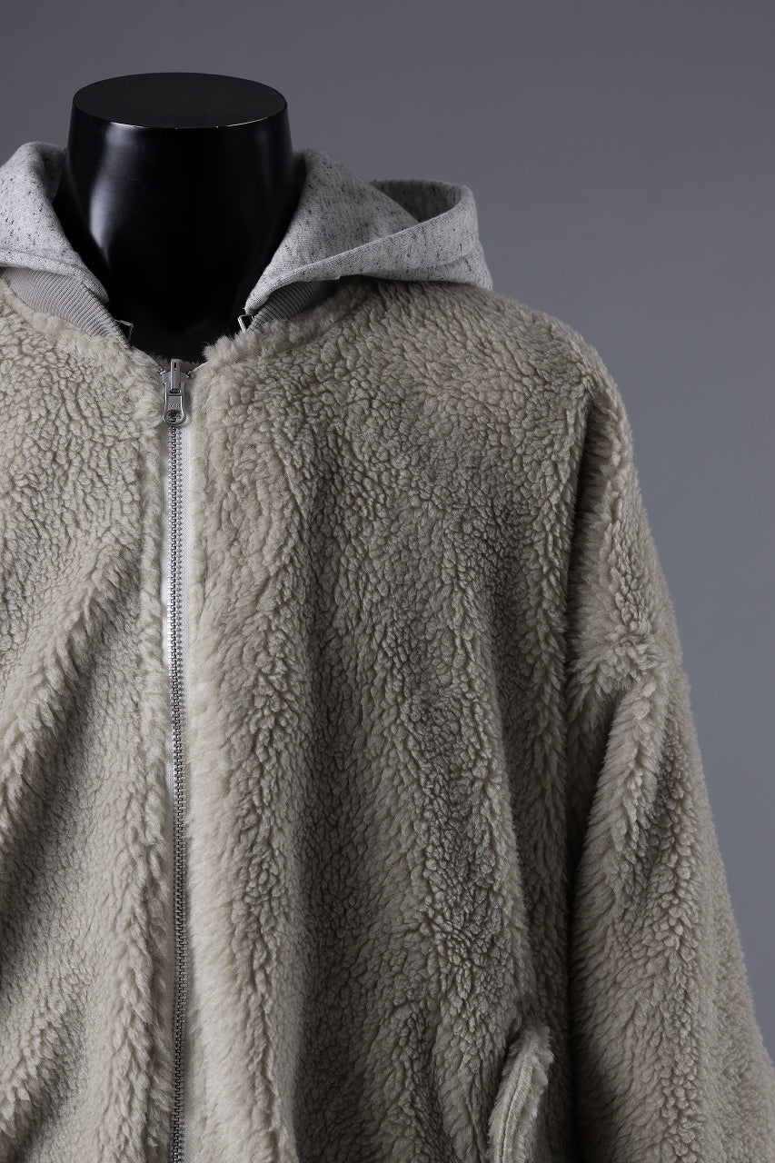 A.F ARTEFACT REVERSIBLE TEDDY BOMBER JACKET (IVORY) - Image 7