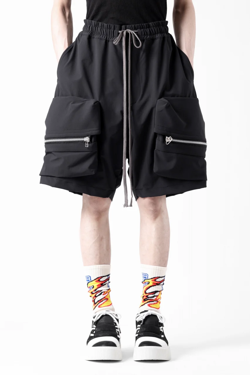 A.F ARTEFACT RUGGED CARGO SHORTS / STRETCH NYLON (BLACK) - Image 10