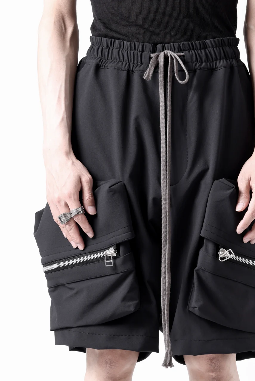 A.F ARTEFACT RUGGED CARGO SHORTS / STRETCH NYLON (BLACK) - Image 16