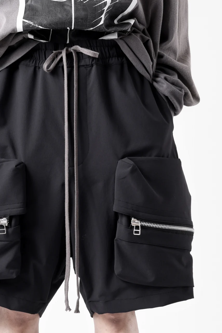 A.F ARTEFACT RUGGED CARGO SHORTS / STRETCH NYLON (BLACK) - Image 17