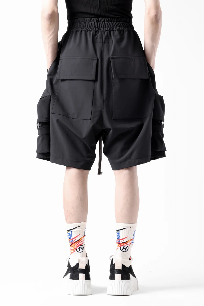 A.F ARTEFACT RUGGED CARGO SHORTS / STRETCH NYLON (BLACK) - Image 8
