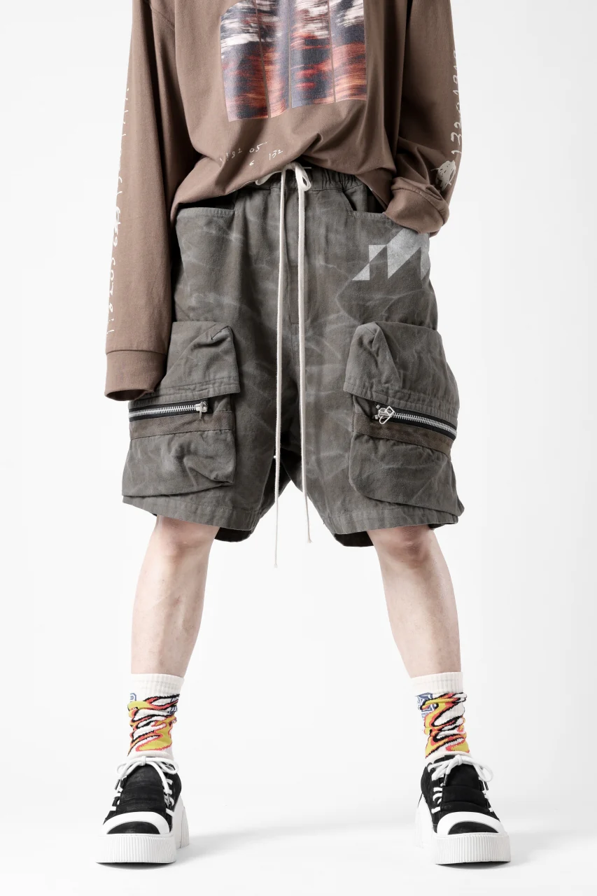 A.F ARTEFACT RUGGED CARGO SHORTS  / VINTAGE DYED (KHAKI) - Image 12