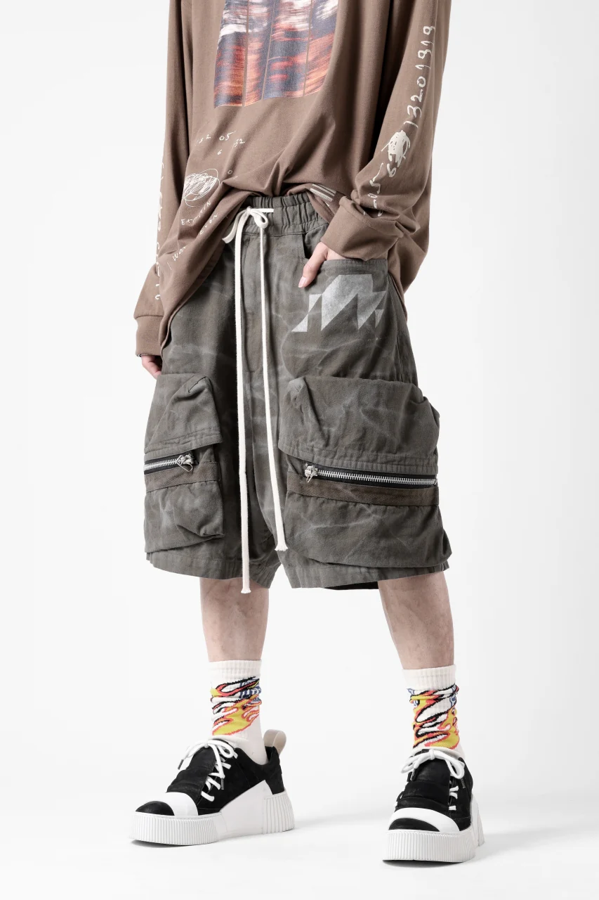 A.F ARTEFACT RUGGED CARGO SHORTS  / VINTAGE DYED (KHAKI) - Image 6