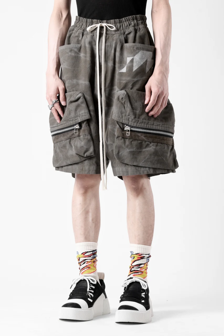 A.F ARTEFACT RUGGED CARGO SHORTS  / VINTAGE DYED (KHAKI) - Image 8