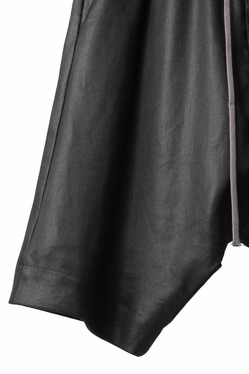 A.F ARTEFACT SARROUEL SHORT PANTS / LINEN TWILL (BLACK) - Image 6