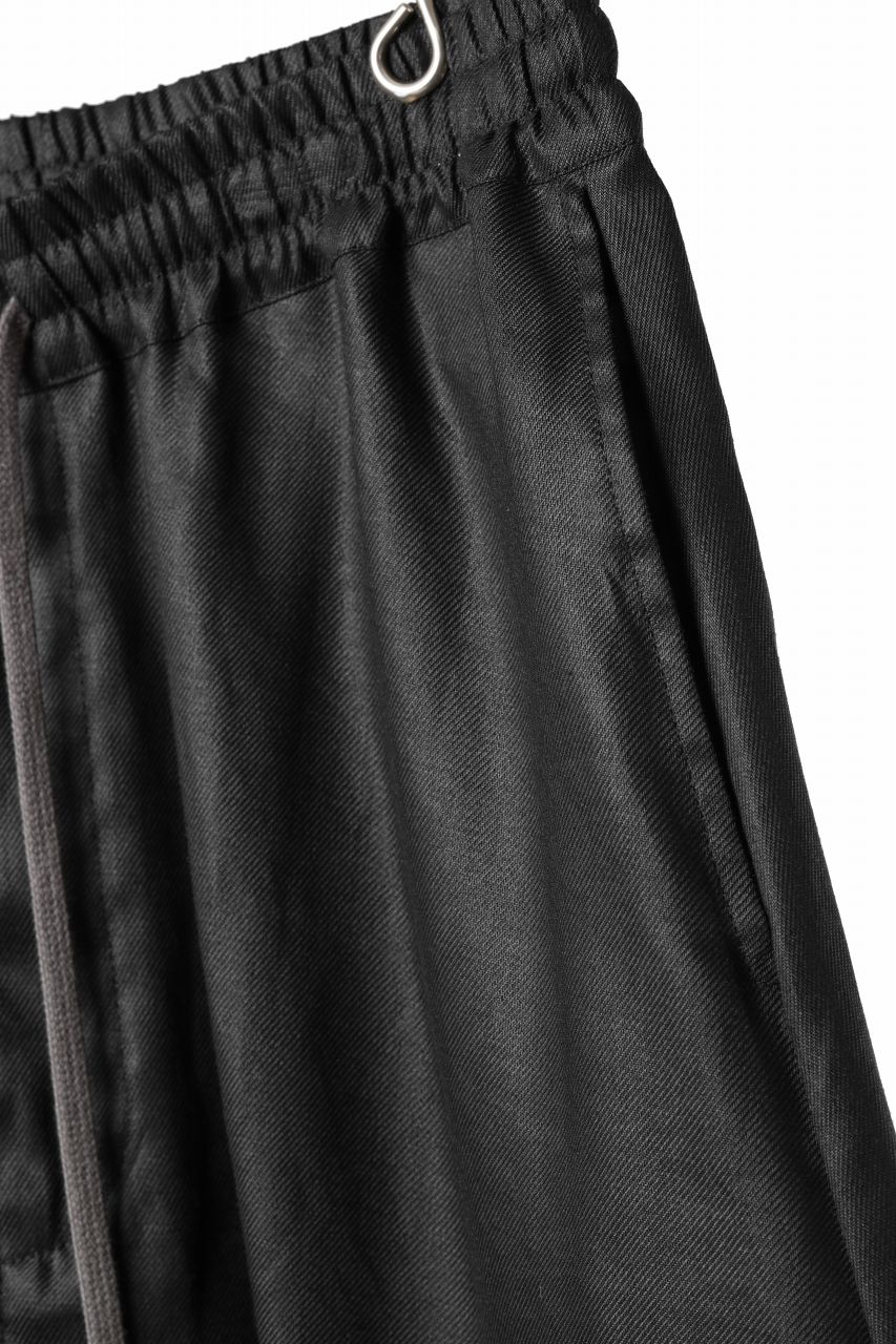 A.F ARTEFACT SARROUEL SHORT PANTS / LINEN TWILL (BLACK) - Image 8