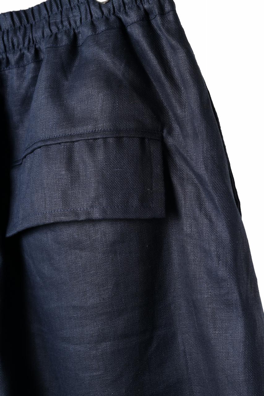 A.F ARTEFACT SARROUEL SHORT PANTS / LINEN TWILL (NAVY) - Image 10