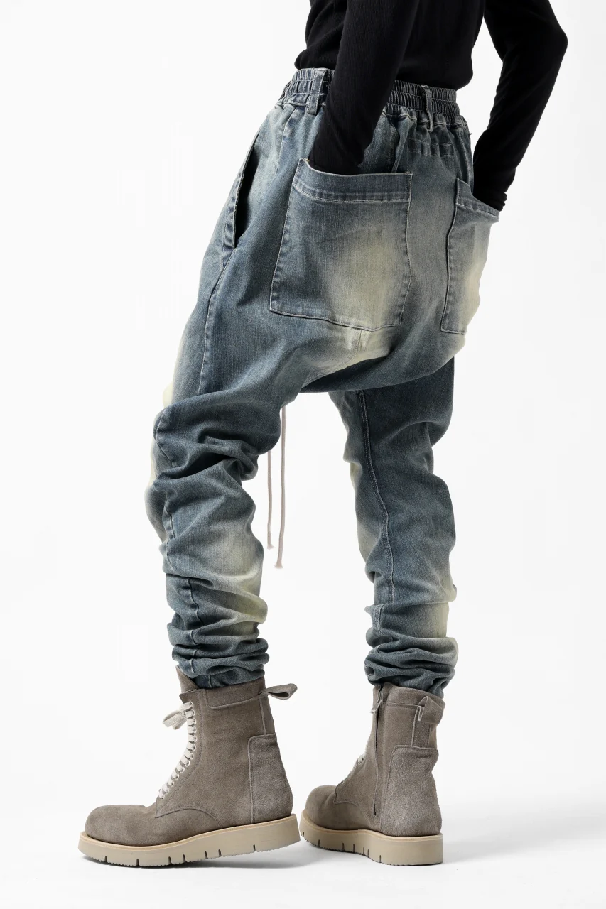 A.F ARTEFACT SARROUEL SKINNY PANTS / FADED AGEING DENIM (BLUE) - Image 13