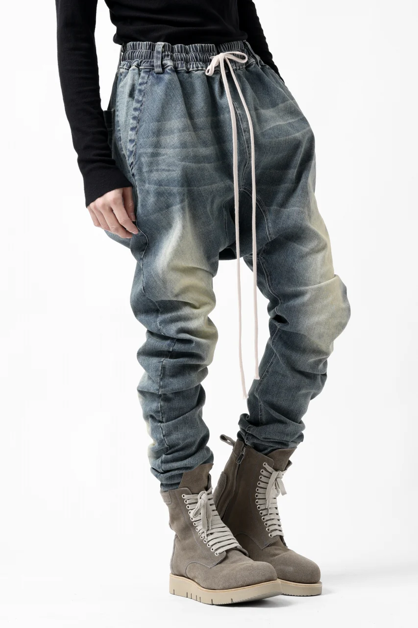 A.F ARTEFACT SARROUEL SKINNY PANTS / FADED AGEING DENIM (BLUE) - Image 14
