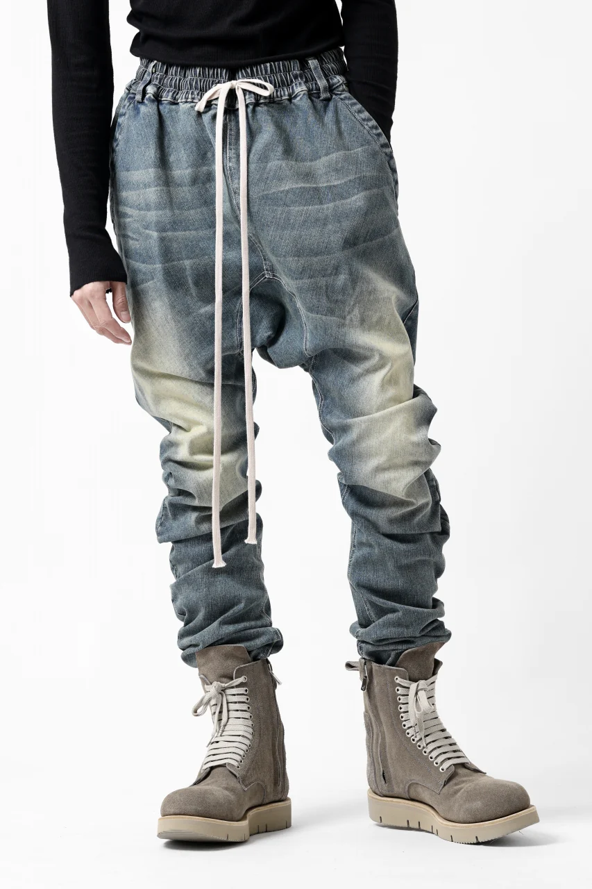 A.F ARTEFACT SARROUEL SKINNY PANTS / FADED AGEING DENIM (BLUE) - Image 2