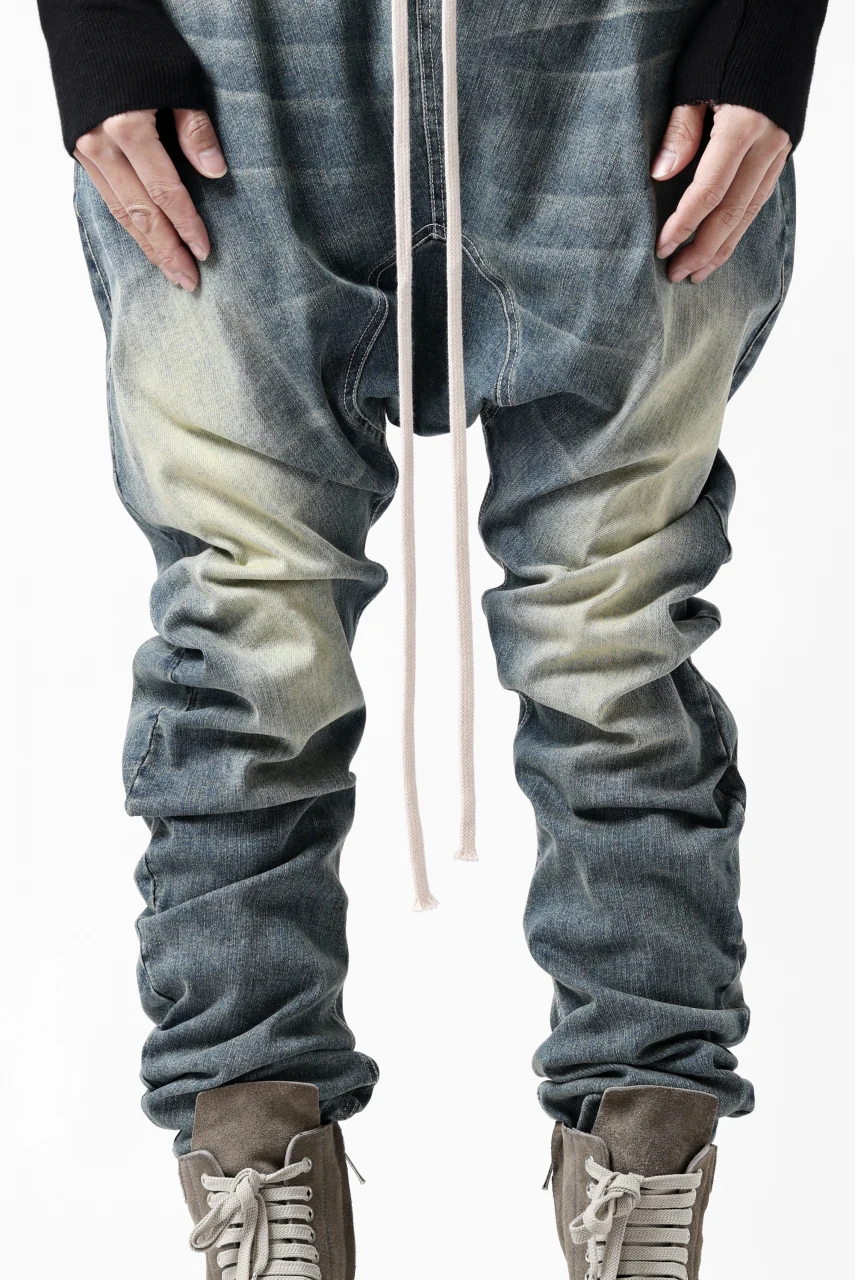 A.F ARTEFACT SARROUEL SKINNY PANTS / FADED AGEING DENIM (BLUE) - Image 26