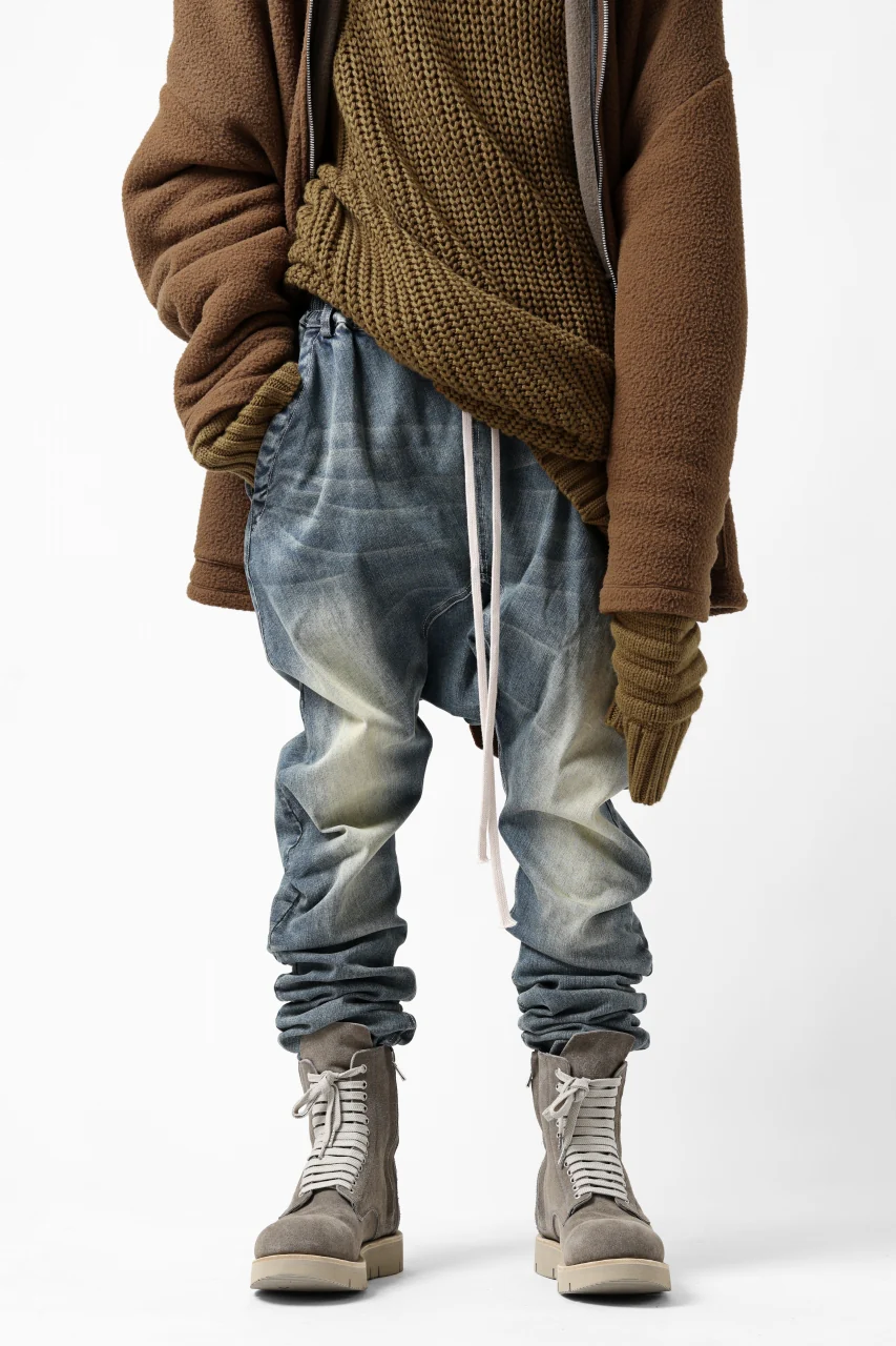 A.F ARTEFACT SARROUEL SKINNY PANTS / FADED AGEING DENIM (BLUE) - Image 4