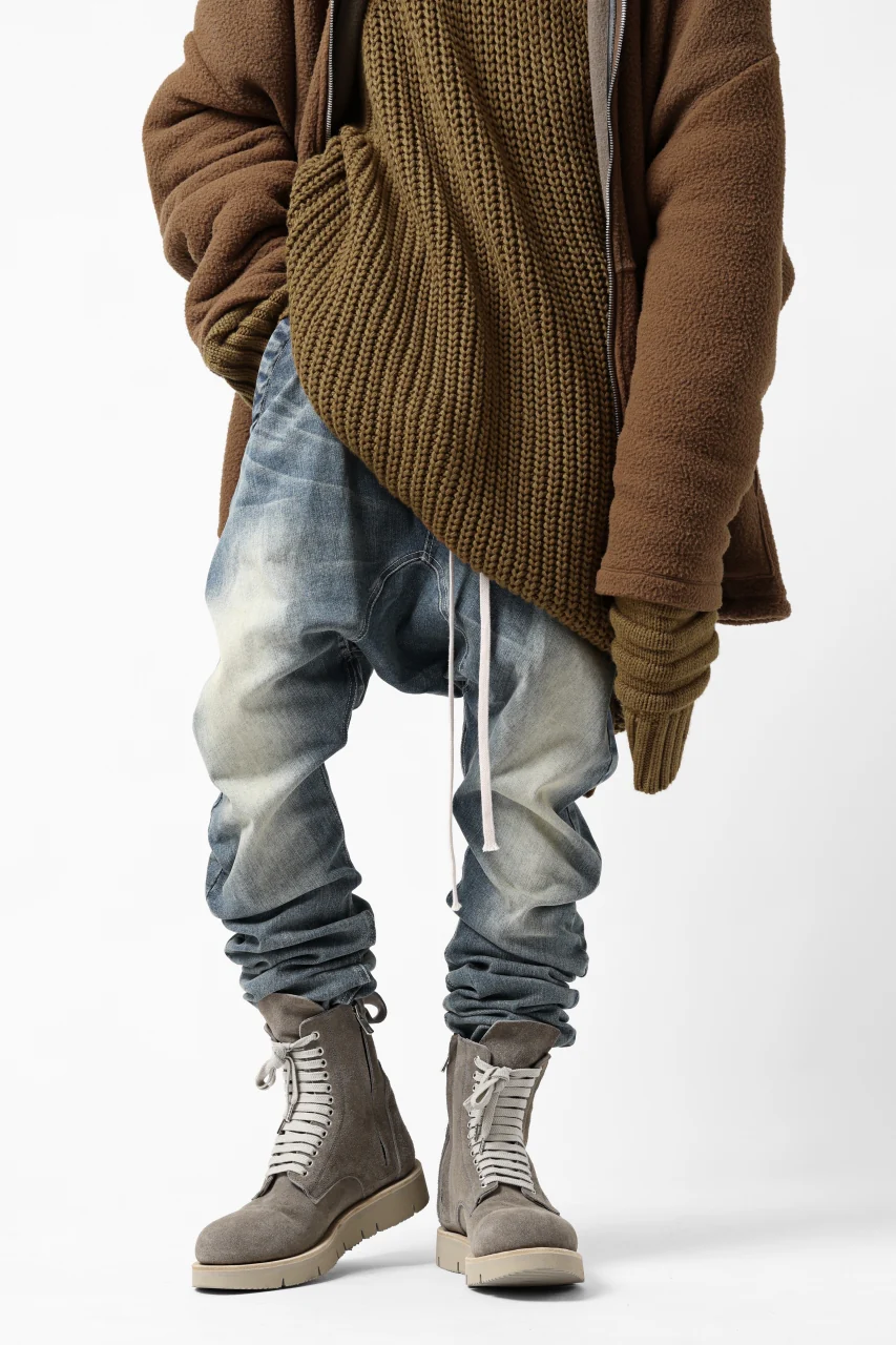 A.F ARTEFACT SARROUEL SKINNY PANTS / FADED AGEING DENIM (BLUE) - Image 5