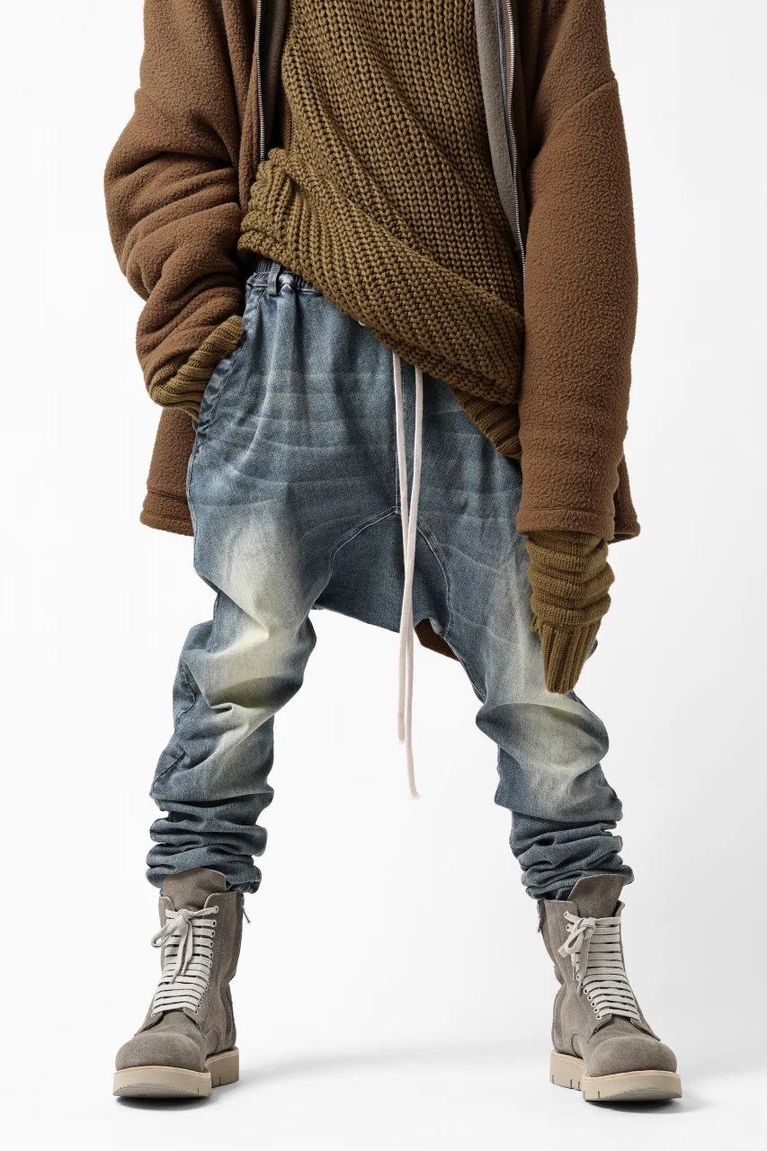 A.F ARTEFACT SARROUEL SKINNY PANTS / FADED AGEING DENIM (BLUE) - Image 6