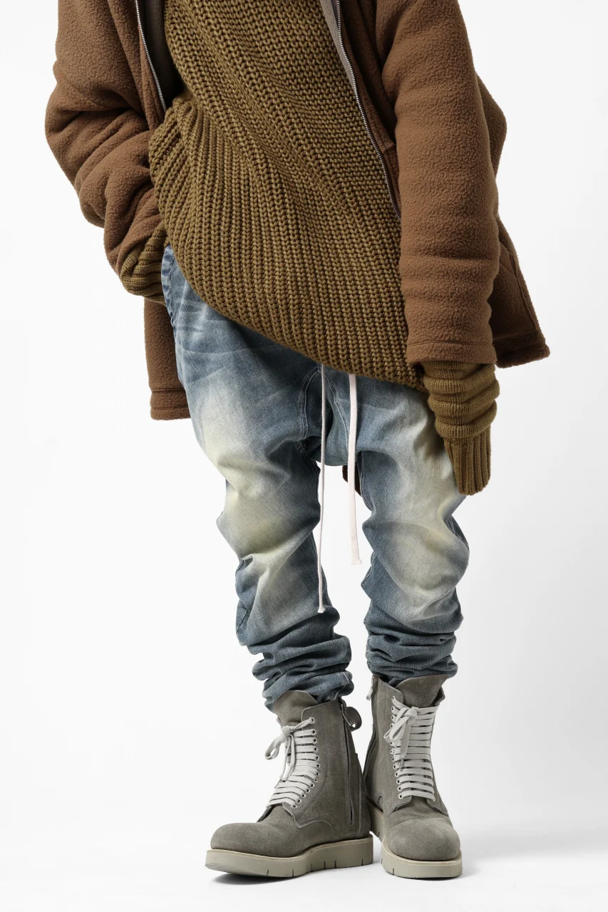 A.F ARTEFACT SARROUEL SKINNY PANTS / FADED AGEING DENIM (BLUE) - Image 7