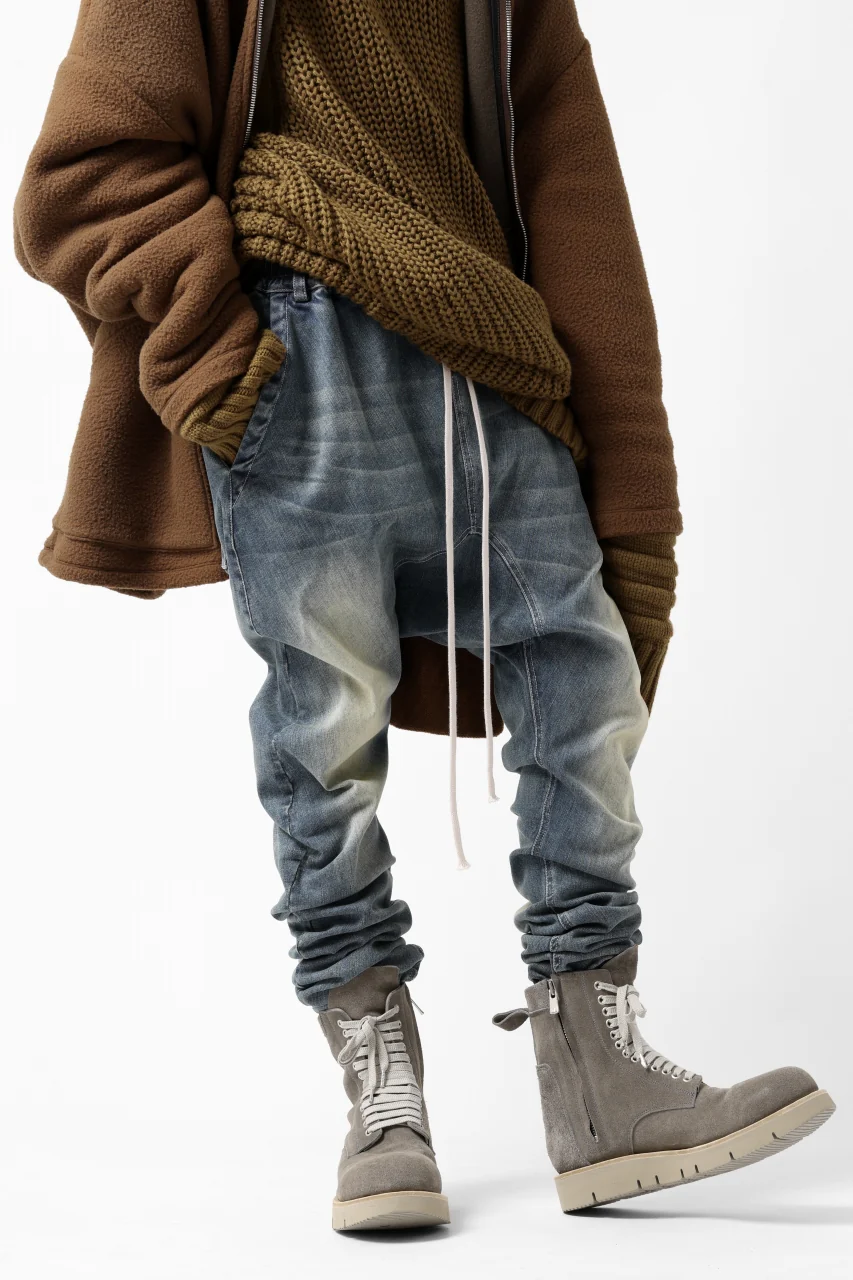 A.F ARTEFACT SARROUEL SKINNY PANTS / FADED AGEING DENIM (BLUE) - Image 8